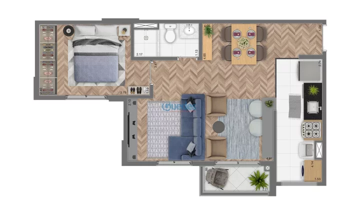 Imagem Apartamento 02 Dorm. em Vila Andrade - São Paulo por 398.000