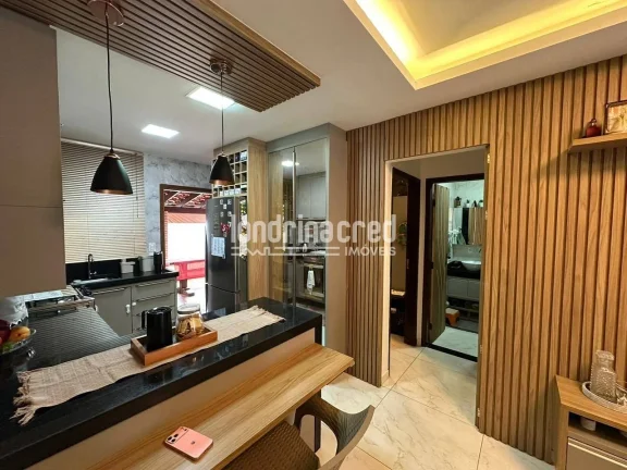 Imagem Casa toda planejada na Zona Norte de Londrina, com área de lazer c/ churrasqueira – conforto, economia e espaço para crescer! 3 vagas e energia solar.