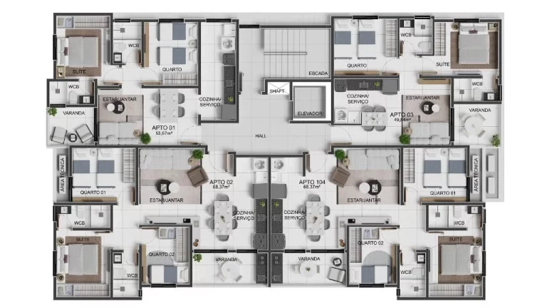 Foto do imóvel: Apartamento à venda, 68 m² por R$ 523.204, 02 - Intermares - Cabedelo/PB em Não informado