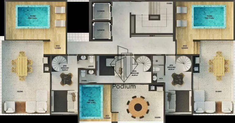 Imagem Cobertura Duplex com piscina privativa no bairro do Bessa - CO0314