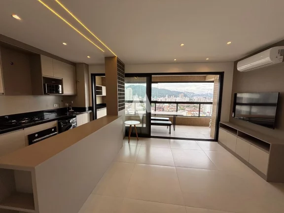 Imagem Apartamento à Venda com 2 dormitórios e vaga demarcada em José Menino, Santos/SP