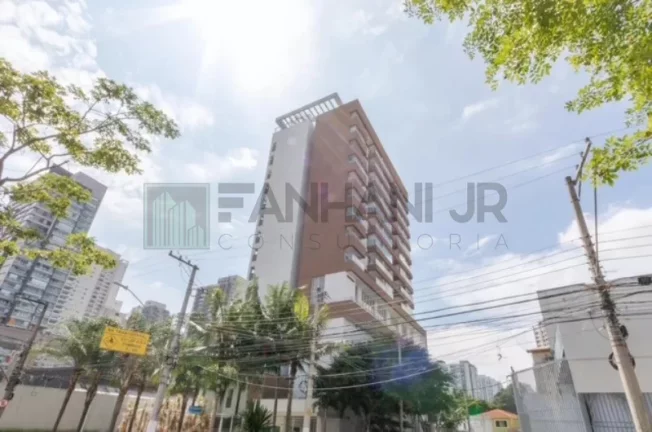 Imagem Apartamento para locação em São Paulo-SP, bairro Ibirapuera: 1 quarto, 1 suíte, 2 salas, 1 vaga de garagem, 37m².