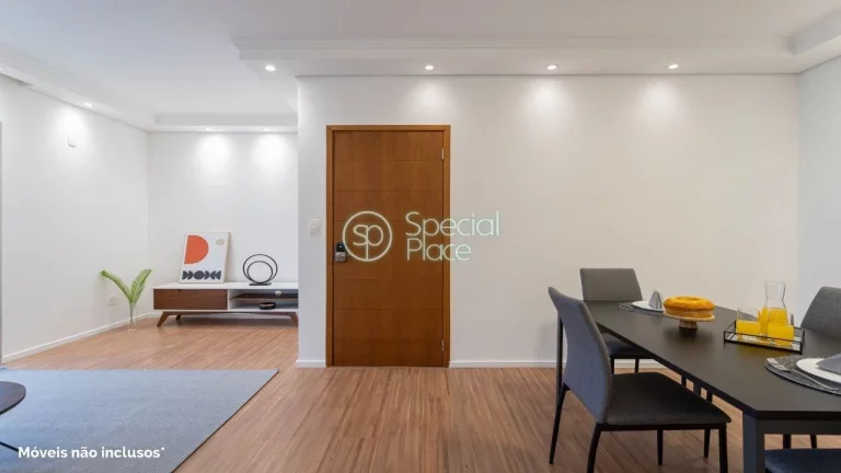 Imagem Ótimo apartamento com 113m² em Moema Pássaros. Living para dois ambientes, varanda, 03 dormitóri...