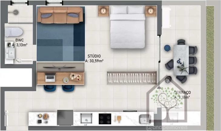 Foto do imóvel: Studio com excelente localização no Centro de Florianópolis