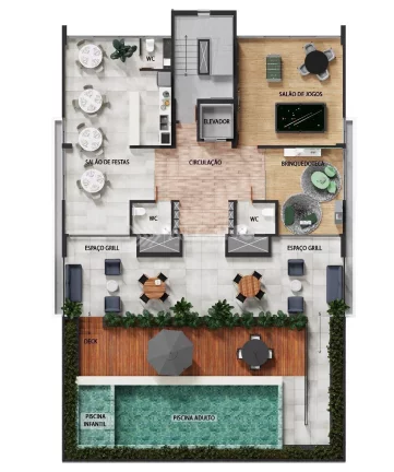 Imagem Apto - 2 Quartos - 1 Suíte - 61,38 m² - Camboinha, Cabedelo/PB