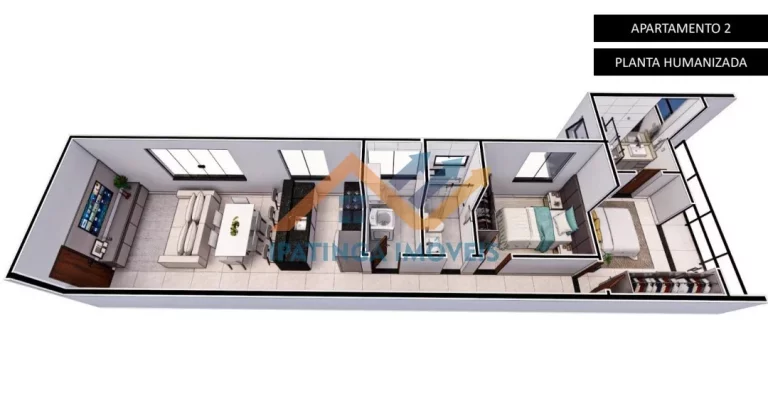 Imagem Apartamento de 2 quartos e 1 vaga de garagem no Residencial Bethania