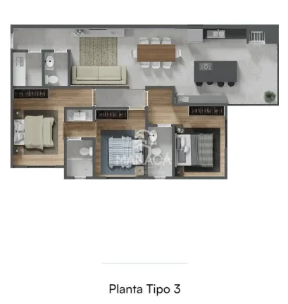 Imagem Apartamentos 3 Quartos Suites - Vista mar - Balneário Piçarras - SC - Del Mare