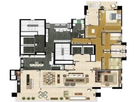 Imagem Apartamento de luxo no Edifício Josephine Baker, Jardim Anália Franco, São Paulo-SP: 5 quartos, 4 suítes, 5 banheiros, 6 vagas de garagem, 326m² de área.