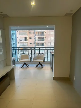 Imagem Apartamento com 62 M², 2 dormitórios, ampla sala com sacada, área de serviços, cozinha, 02 banhe...
