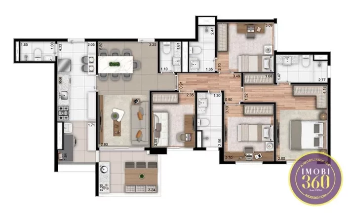 Imagem MONDO ANALIA FRANCO - APTOS DE 88 A 115 MTS, PRONTO - NOVO (20% DE ENTRADA)!