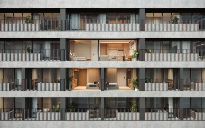 Imagem Uapé é um projeto com influências modernistas, que flutua na rua que leva o nome de um rio: Pará...