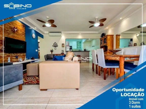 Imagem Apartamento para Locação, com 3 dormitórios 1 suíte, 104m² 2 Vagas - Riviera de São Lourenço - Bertioga S/P