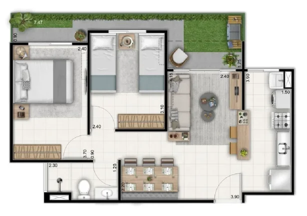 Imagem APARTAMENTO RESIDENCIAL em Rio de Janeiro - RJ, Taquara