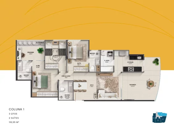 Imagem Exclusividade e Tecnologia na Enseada Azul: Apartamento de Alto Padrão
Viva o melhor da vida em um ...
