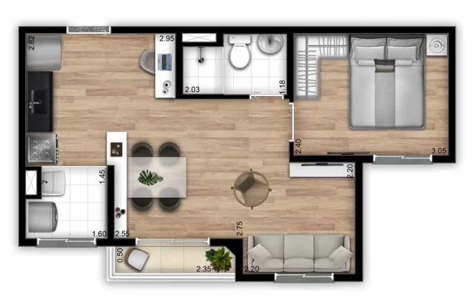 Imagem VENDO APARTAMENTO DE DOIS DORMITÓRIOS NO BAIRRO PEDREIRA!