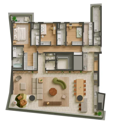 Imagem Apartamento Garden com 323m2, 4 suítes e 4 vagas, à venda em São Paulo, Brooklin