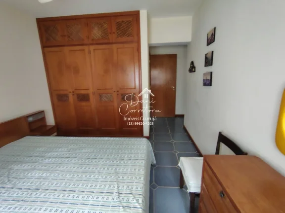 Imagem Apartamento com vista para o mar e lazer, 3 quartos com suíte e 2 vagas na Pitangueiras, Guarujá-SP - 165m² de área.
