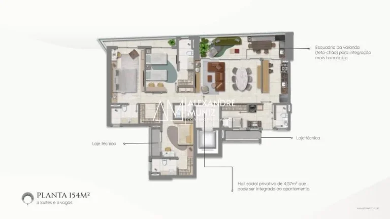 Imagem BS RUBI, apartamentos no Cocó, 4 suítes, Fortaleza-CE