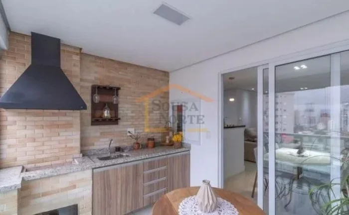 Imagem Apartamento 2 dormitórios, sendo 1 suíte, piso laminado, sala 2 ambientes, varanda gourmet com chu...
