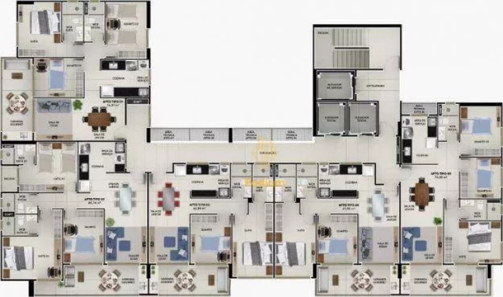 Imagem Apartamentos com varanda / sacada gourmet a poucos minutos da praia no Brisamar - AP0119