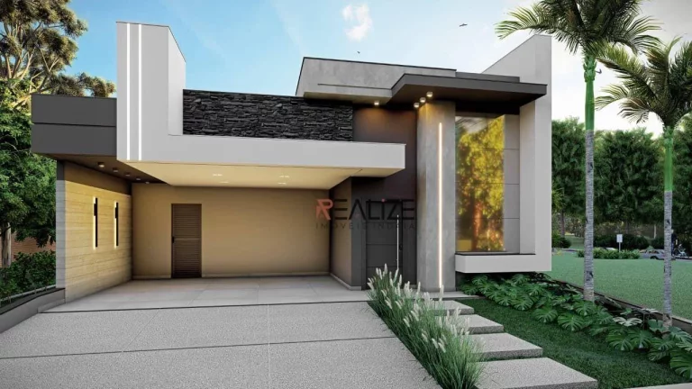 Imagem Modernidade e sofisticação casa térrea com escritório à venda, 211 m² por R$ 1.790.000 - Condomínio Fechado - Indaiatuba/SP