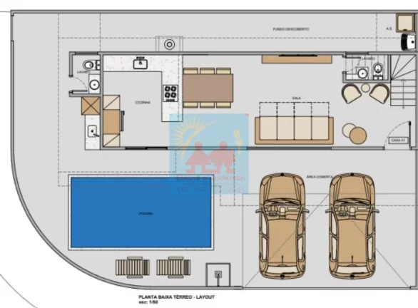 Imagem Sobrados Alto Padrão Guilhermina em Praia Grande - Piscina, Área Gourmet e 2 Vagas de Garagem Grandes!