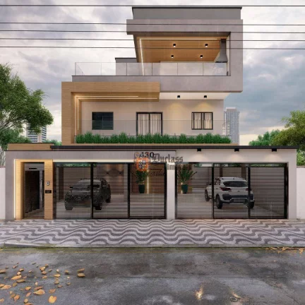 Sobrado com 3 dormitórios à venda, 78 m² por R$ 470.000,00 - Vila Guilhermina - Praia Grande/SP