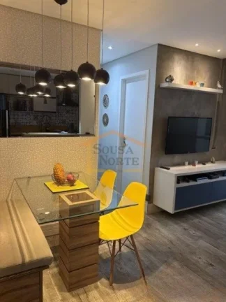 Imagem Apartamento com 60m², dispõe de 2 dormitórios, sala para dois ambientes, varanda gourmet com chur...