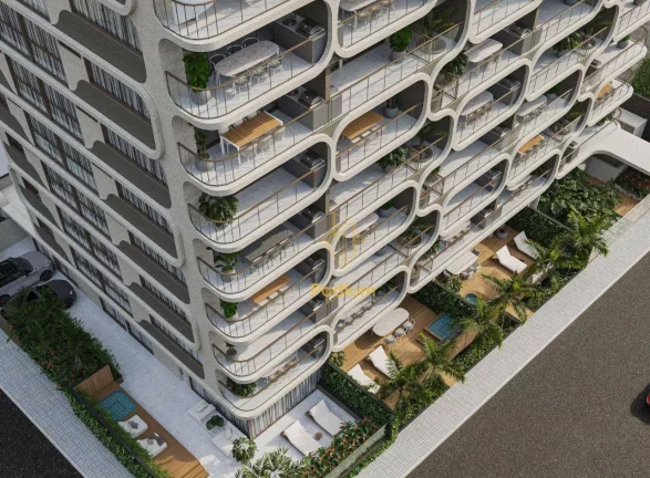 Imagem Apartamento térreo com área privativa em L a 115m da praia de Areia Dourada / Cabedelo - AP1159