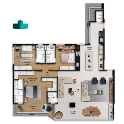 Imagem APARTAMENTO RESIDENCIAL em Vitória - ES, Santa Luíza