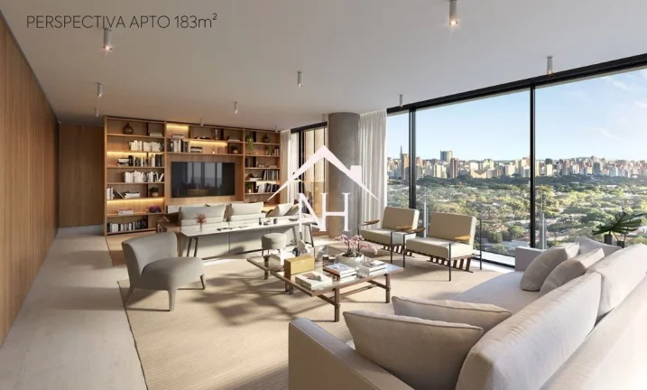 Imagem Apartamento com 183m, 3 suítes, 3 vagas, varanda vista panorâmica, hall privativo, Piscina aquecida.