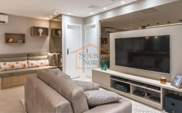 Imagem Apartamento 1 dormitório, sendo suite, sala ampliada, varanda gourmet com churrasqueira automatizad...