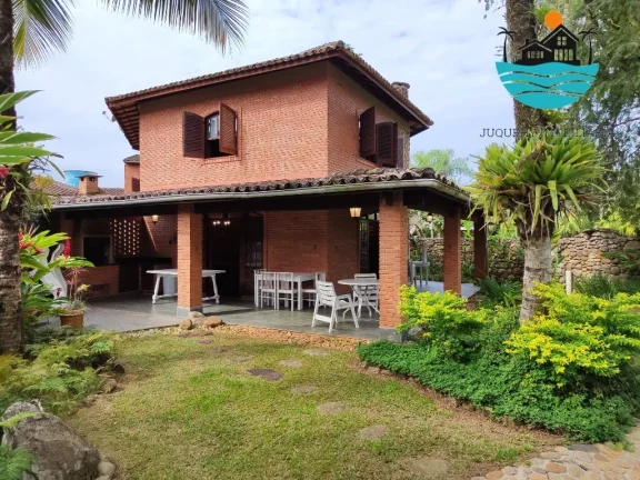 Imagem Casa para Aluguel de Temporada em Juquehy, 450 metros da praia, piscina, churrasqueira, 5 dormitórios, Max 14 pessoas | Juquehy Imobiliária