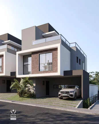 Imagem Casa com 216 m², 3 suítes, lindo quintal gourmet à venda por R$ 1.697.587,55 - Bacacheri - Curitiba/PR