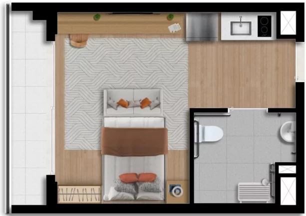 Imagem Apartamento com 1 Quarto à Venda, 28 m² em Santo Amaro - São Paulo