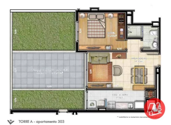 Imagem No Passo da Areia, 2 suites, 2 vagas e infraestrutura.