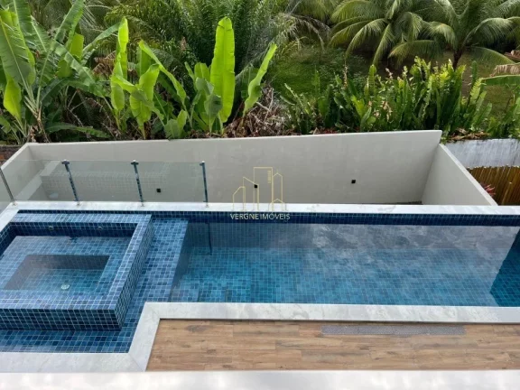 Imagem Excelente casa decorada em condomínio fechado com cinco suítes e espaço gourmet a venda em Lauro de Freitas