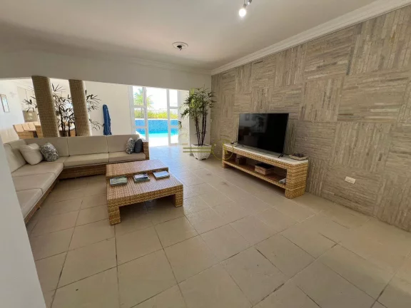 Imagem Sobrado luxuoso de alto padrão à venda condomínio Bougainville frente praia
