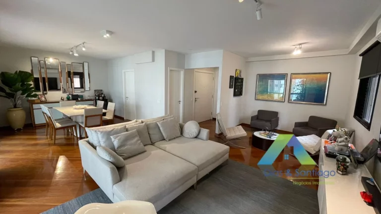 Imagem Apartamento de alto padrão com 170m² em Moema Pássaros fora da rota dos aviões e a 10 minutos a pé do Parque Ibirapuera.