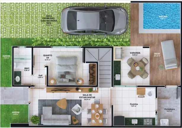 Imagem Casa em Condomínio para Venda em Teresina, Planalto Uruguai, 4 dormitórios, 4 suítes, 4 banheiros, 2 vagas