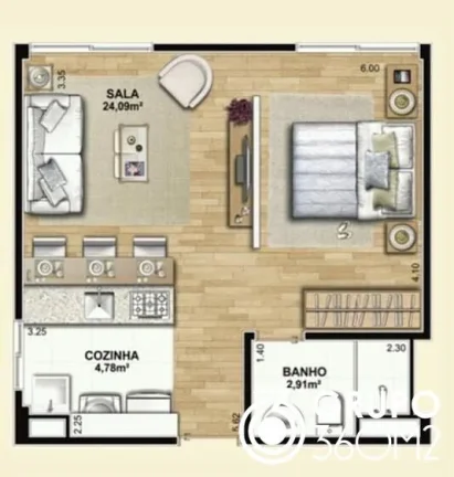 Imagem Apartamento para Venda em Santo André / SP no bairro Jardim Jamaica