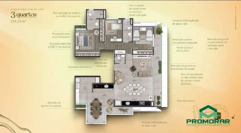 Imagem Apartamento em Alto Padrão, 3 quartos, suíte, 2 vagas, à venda no Sion