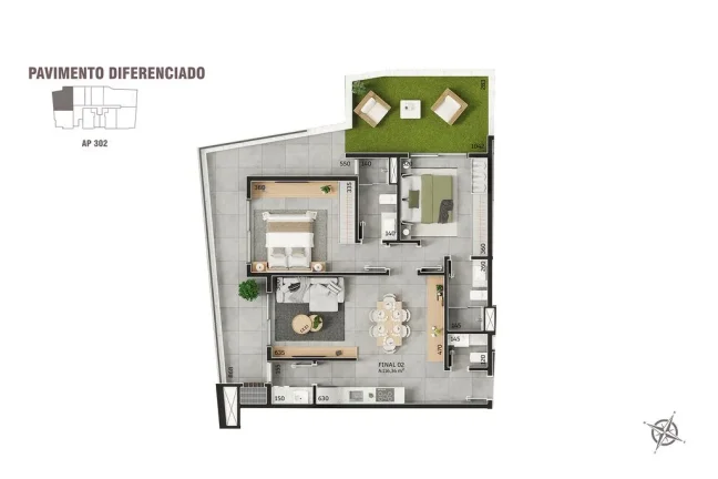 Imagem Apartamento 2 Dormitórios para venda em Florianópolis - SC