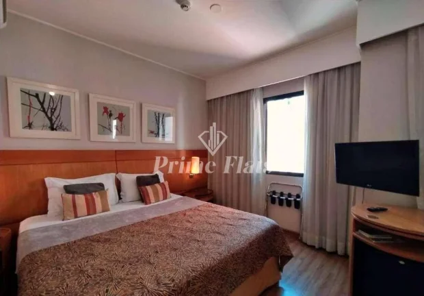 Imagem Flat disponível para venda no Hotel Slaviero Essential São Paulo Moema, com 26m², 1 dormitório e 1 vaga