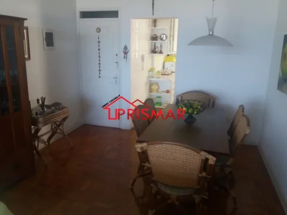 Imagem 2 dormitorios + dependencia de empregada, frente ao mar, pompéia 1 vaga