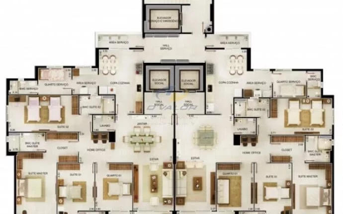 Imagem Vendo aptos de alto padrão no altiplano nobre, com 165m2/177m2, varanda, 4 quartos s/ 2 suites + dce