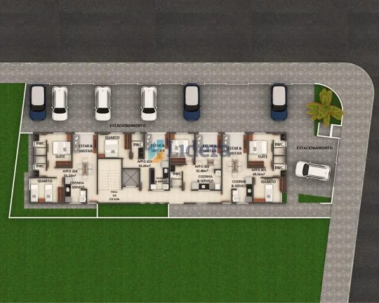 Imagem Apartamento Térreo - 49.16m²-2 quartos - 1 suíte - Manaíra, João Pessoa/PB