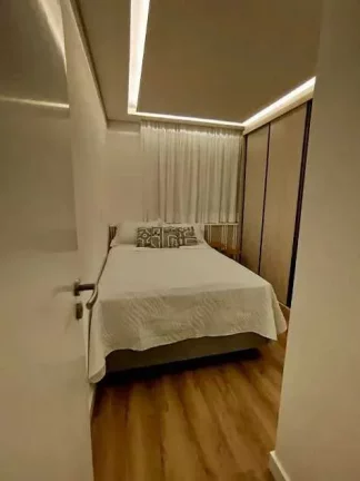 Imagem Apartamento vista mar mobiliado com 2 dormitórios sendo 1 suíte e 1 vaga de garagem na Brava