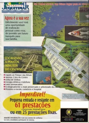 Imagem Lotes Parcelados à venda Estancia Jequitimar
