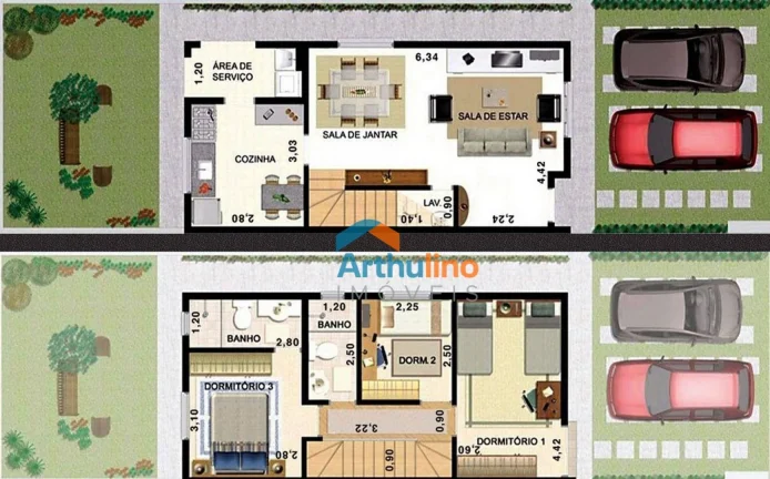 Imagem Casa Assobradada, com 3 dormitórios à venda, 89 m² por R$ 580.000 - Jardim Belizário - Cotia/SP